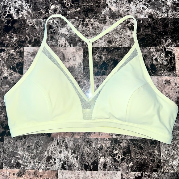 LULULEMON STATE OF FLOW Women's Yellow Bra SIZE 12 PTP 17” EUC - Picture 6 of 6